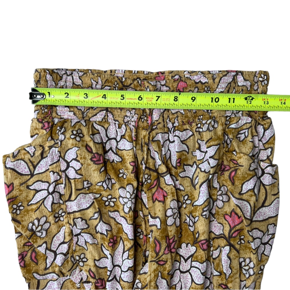Aerie Yellow Smocked High Waisted Beach Pants Women's Size Medium - Picture 14 of 14